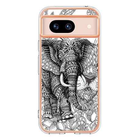 Google Pixel 8a Flexible Plastic Case w. Motif - Elephant