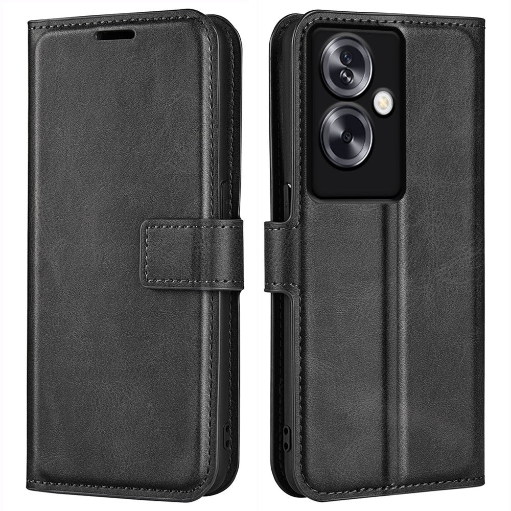 EIDERWOOD Oppo A79 (5G) / A2 (5G) Leather Flip Case w. Lommebok  & Stand Function - Black