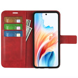 EIDERWOOD Oppo A79 (5G) / A2 (5G) Leather Flip Case w. Lommebok  & Stand Function - Red