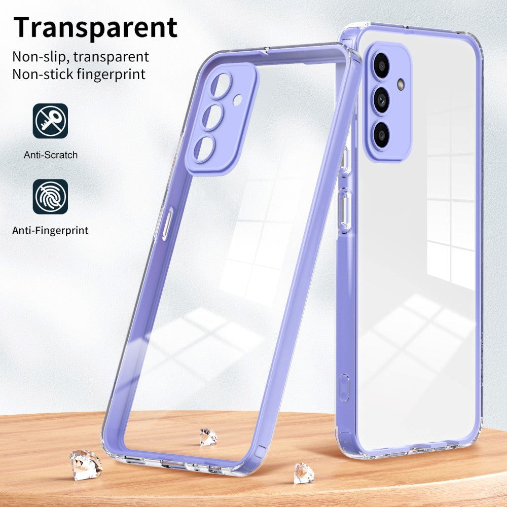 Samsung Galaxy A15 (5G) / A15 Hybrid Plastic Case - Transparent / Purple