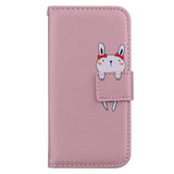 Samsung Galaxy S24+ (Plus) Flip Case with Strap / Standing function / Card Holder - Pink (Rabbit)