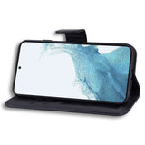 Samsung Galaxy S24+ (Plus) Flip Case with Strap / Standing function / Card Holder - Black (Panda)