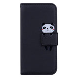 Samsung Galaxy S24 Ultra Flip Case with Strap / Standing function / Card Holder - Black (Panda)