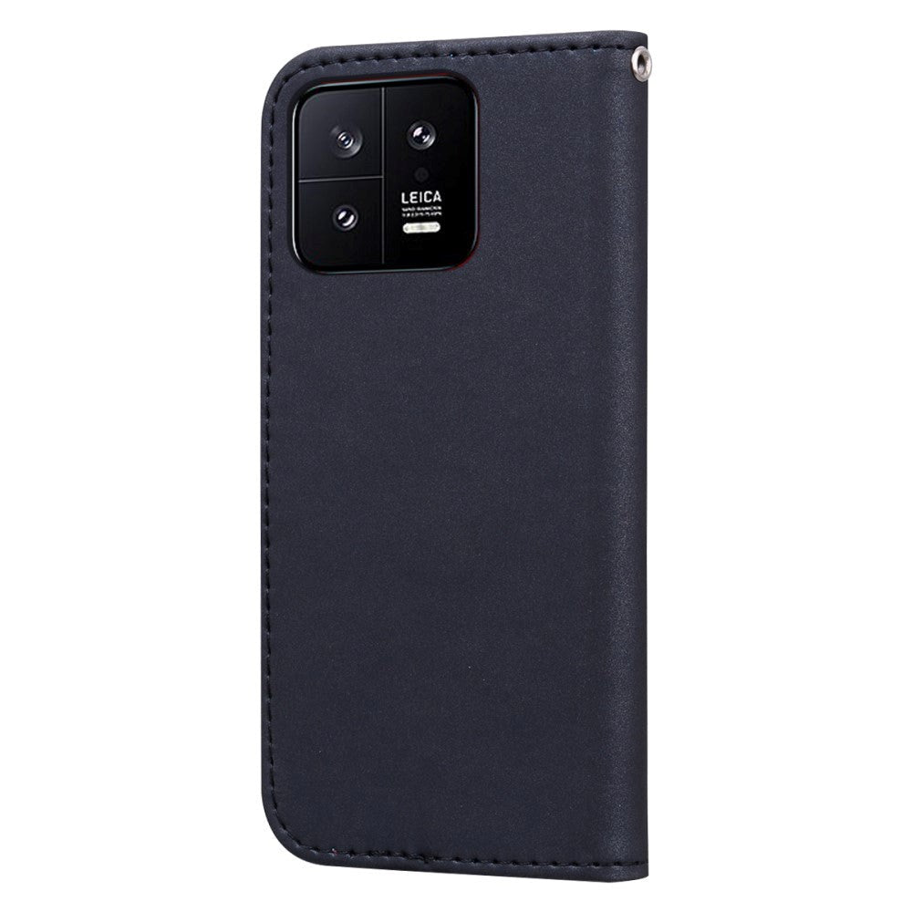 Xiaomi 13 Flip Case with Strap / Standing function / Card Holder - Black (Panda)