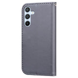 Samsung Galaxy A54 (5G) Flip Case with Strap / Standing function / Card Holder - Gray (Dog)