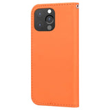 iPhone 13 Pro Flip Case with Strap / Standing function / Card Holder - Orange (Frog)