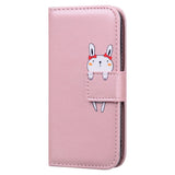 iPhone 13 Pro Flip Case with Strap / Standing function / Card Holder - Pink (Rabbit)