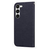 Samsung Galaxy S23 Flip Case with Strap / Standing function / Card Holder - Black (Panda)