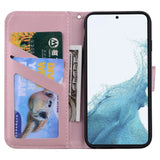 Samsung Galaxy S23 Flip Case with Strap / Standing function / Card Holder - Pink (Rabbit)