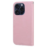 iPhone 15 Pro Flip Case with Strap / Standing function / Card Holder - Pink (Rabbit)