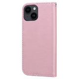 iPhone 14 Flip Case with Strap / Standing function / Card Holder - Pink (Rabbit)