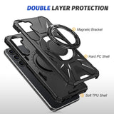 EIDERWOOD Tough Case for Samsung Galaxy S25+ / S24+ (Plus) With Kickstand and Magsafe - Black