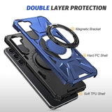 EIDERWOOD Tough Case for Samsung Galaxy S25+ / S24+ (Plus) With Kickstand and Magsafe - Dark Blue