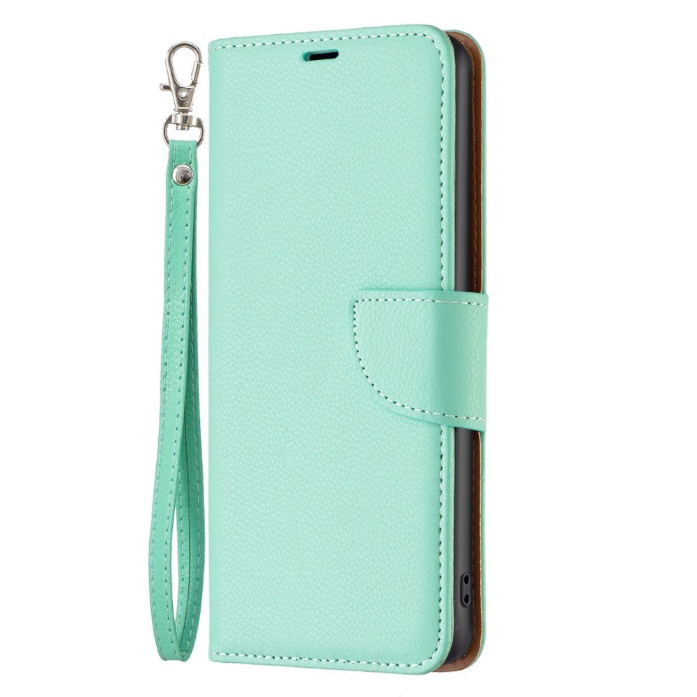 Samsung Galaxy A35 (5G) PU Litchi Leather Case w. Wallet & Strap - Green