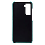 Samsung Galaxy S24 Leather Case w. Double Card Holder - Turquoise