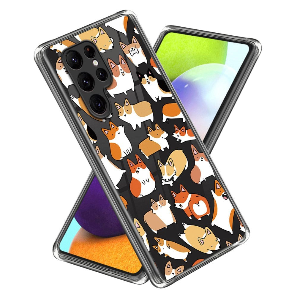 Samsung Galaxy S24 Ultra Flexible Plastic Case w. Motif - Dogs