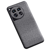 OnePlus 12 Fabric Covered Plastic Case - Grey