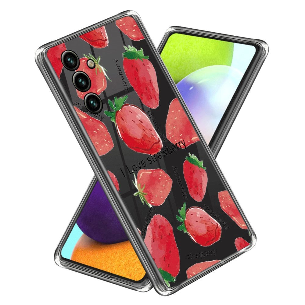 Samsung Galaxy A35 (5G) Flexible Plastic Case w. Motive - Strawberry