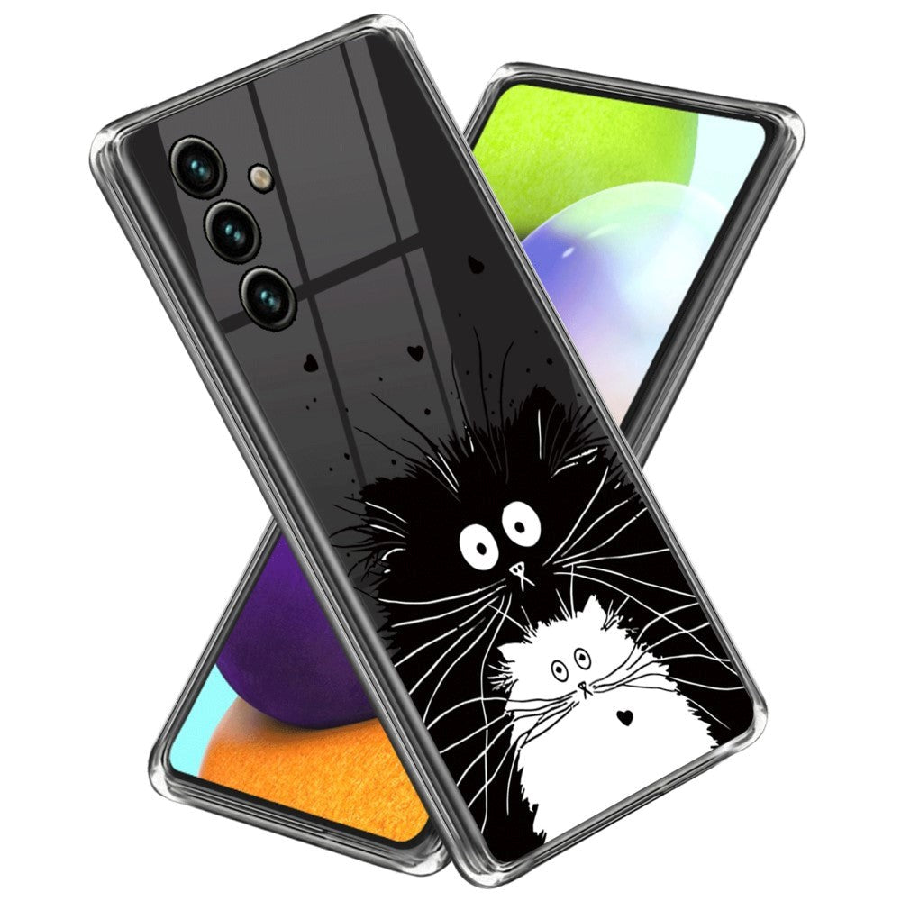 Samsung Galaxy A55 (5G) Flexible Plastic Case - Transparent / Two Cats