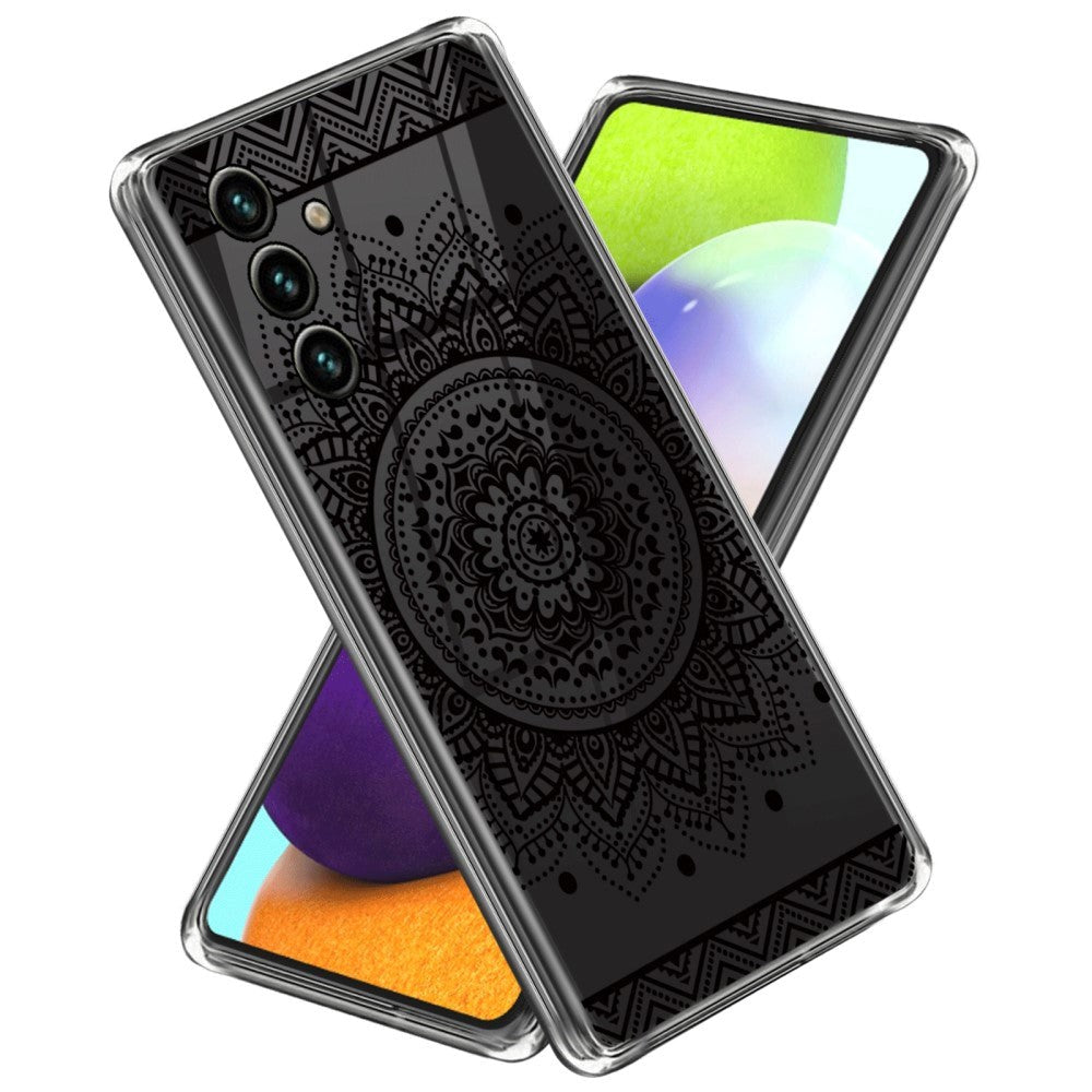 Samsung Galaxy A55 (5G) Flexible Plastic Case - Transparent / Mandala Flower