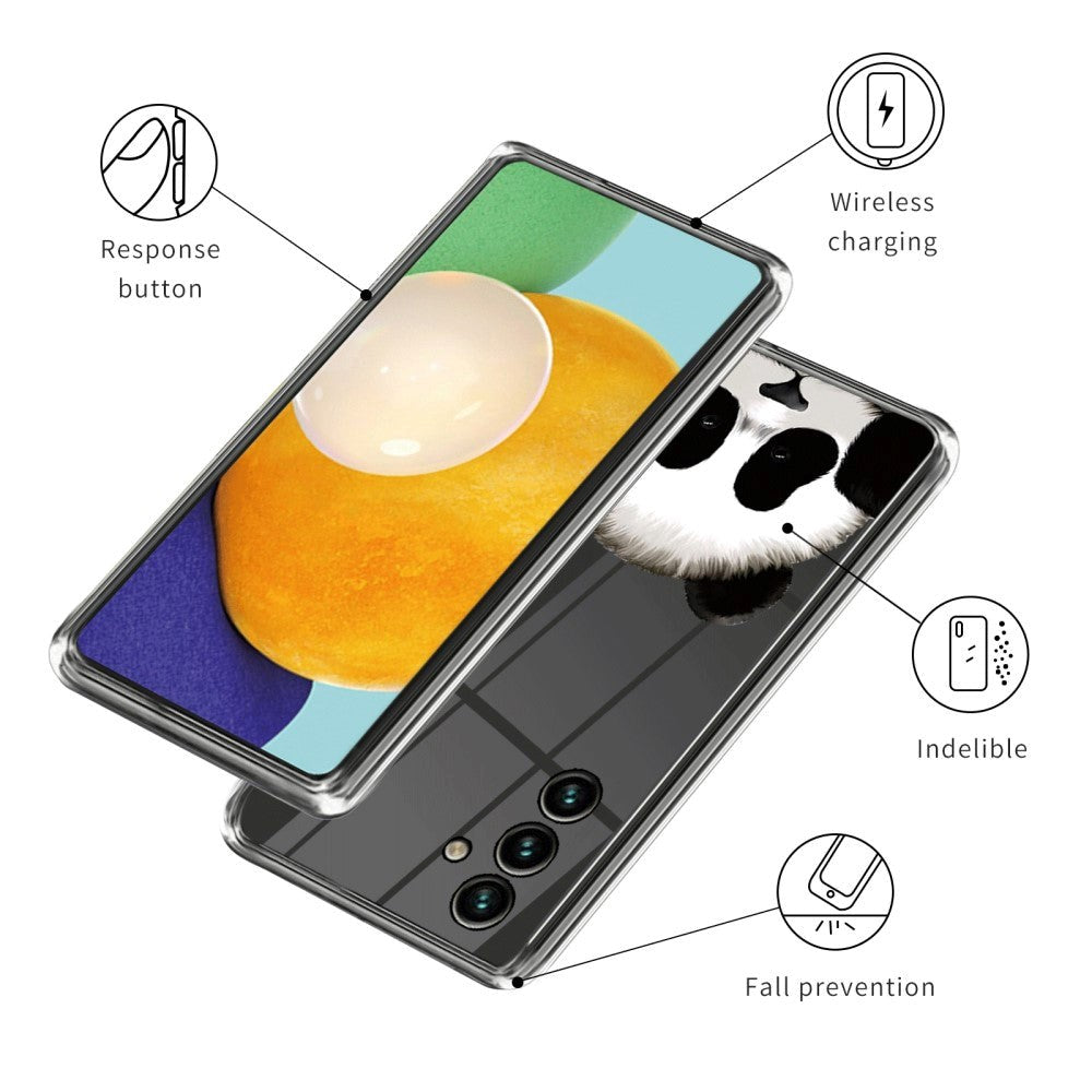 Samsung Galaxy A55 Flexible Plastic Case - Transparent / Panda