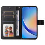 Samsung Galaxy A35 (5G) Faux Leather Flip Case w. Wallet & Strap - Black