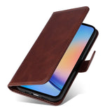 Samsung Galaxy A35 (5G) Faux Leather Flip Case w. Wallet & Strap - Brown