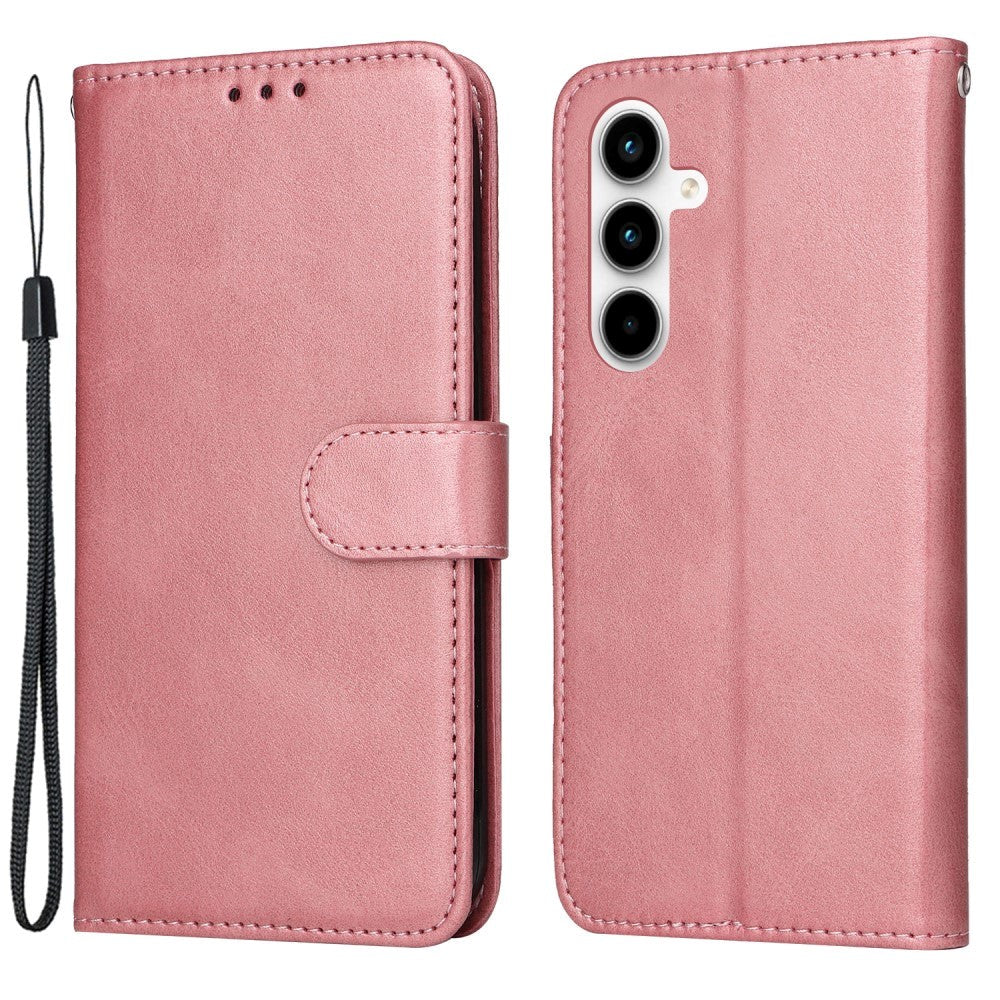 Samsung Galaxy A35 (5G) Faux Leather Flip Case w. Wallet & Strap - Pink