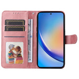 Samsung Galaxy A35 (5G) Faux Leather Flip Case w. Wallet & Strap - Pink