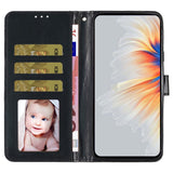 EIDERWOOD Motorola Moto G84 Leather Flip Case with Wallet and Strap - Glitter - Black