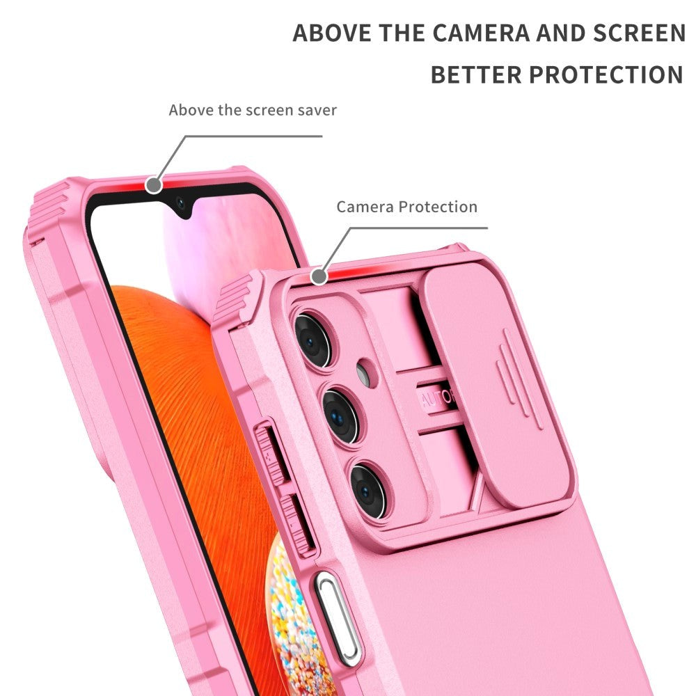 Samsung Galaxy A15 (5G) / A15 Tough Case w. Magnetic Kickstand & Cam Slider - Pink