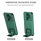 Samsung Galaxy A15 (5G) / A15 Tough Case w. Magnetic Kickstand & Cam Slider - Dark Green