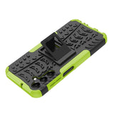 Samsung Galaxy A15 (5G) / A15 Cool Tyre Tough Case w. Stand - Black / Green