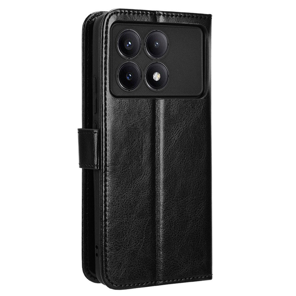 EIDERWOOD Xiaomi Poco X6 Pro Leather Flip Case w. Stand & Wallet - Black