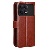 EIDERWOOD Xiaomi Poco X6 Pro Leather Flip Case w. Stand & Wallet - Brown