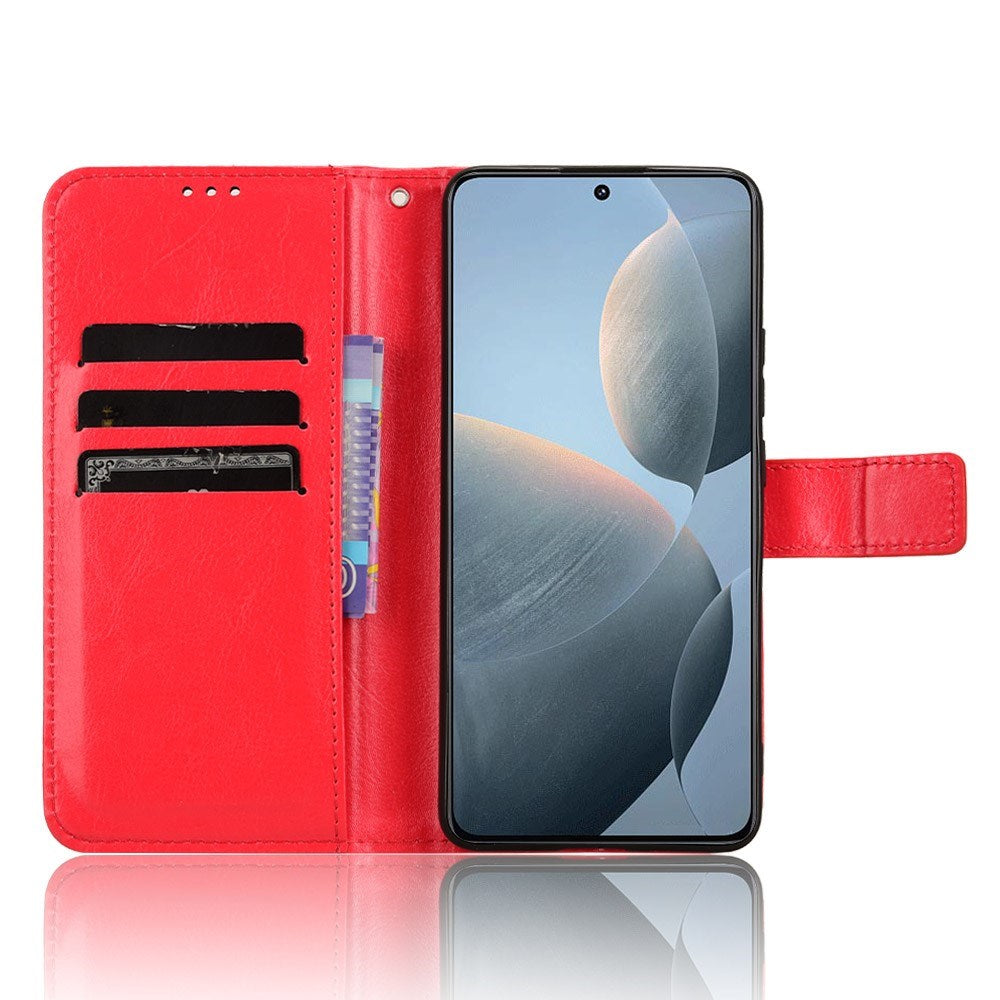 EIDERWOOD Xiaomi Poco X6 Pro Leather Flip Case w. Stand & Wallet - Red