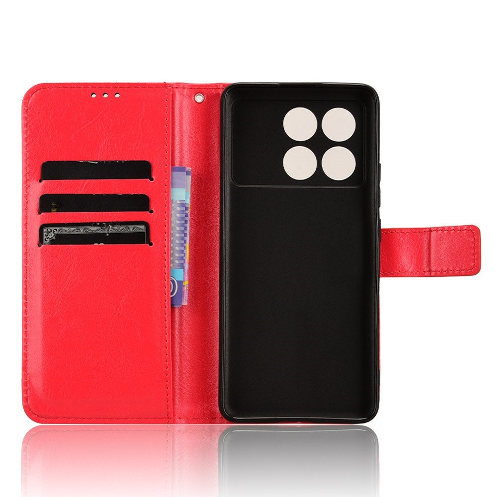 EIDERWOOD Xiaomi Poco X6 Pro Leather Flip Case w. Stand & Wallet - Red