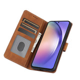 Samsung Galaxy A55 (5G) Leather Flip Case w. Wallet og Strap - Brown