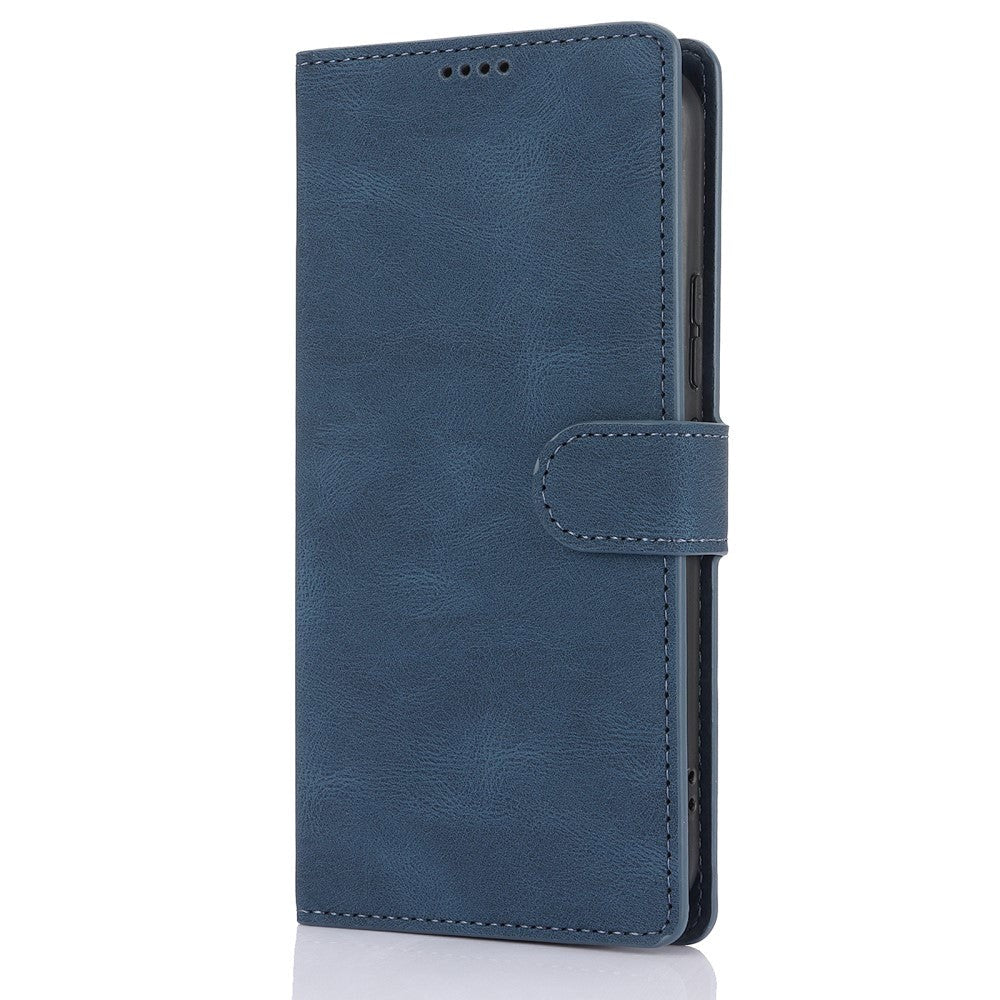 Samsung Galaxy A55 (5G) Leather Flip Case w. Wallet og Strap - Blue