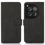 OnePlus 12 KHAZNEH Retro Leather Wallet Case - Black