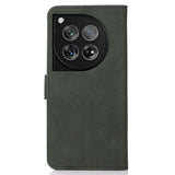 OnePlus 12 KHAZNEH Retro Leather Wallet Case - Green