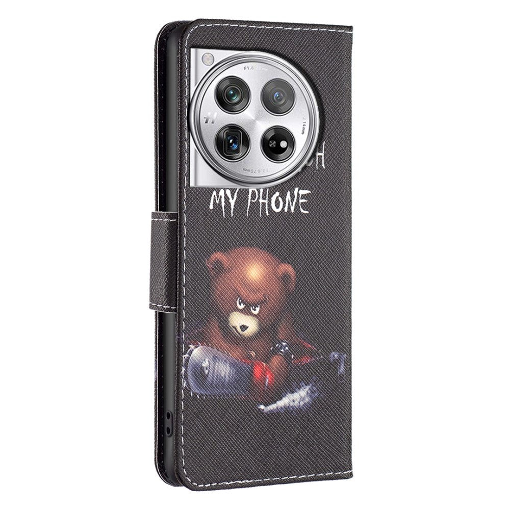 OnePlus 12 Flip Case w. Wallet - Don't Touch My Phone Bear