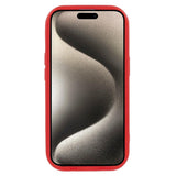 iPhone 15 Flexible Plastic Case w. Wave Design - Mat Red