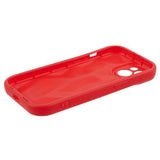 iPhone 15 Flexible Plastic Case w. Wave Design - Mat Red