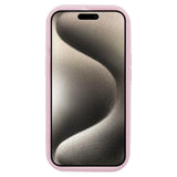 iPhone 15 Flexible Plastic Case w. Wave Design - Mat Pink