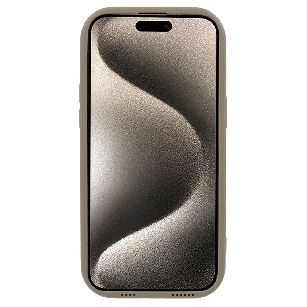 iPhone 15 Pro Flexible Plastic Case w. Wave Design - Mat Brown