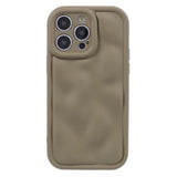 iPhone 15 Pro Flexible Plastic Case w. Wave Design - Mat Brown