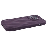 iPhone 15 Pro Flexible Plastic Case w. Wave Design - Mat Purple