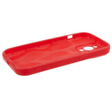 iPhone 15 Pro Max Flexible Plastic Case w. Wave Design - Mat Red