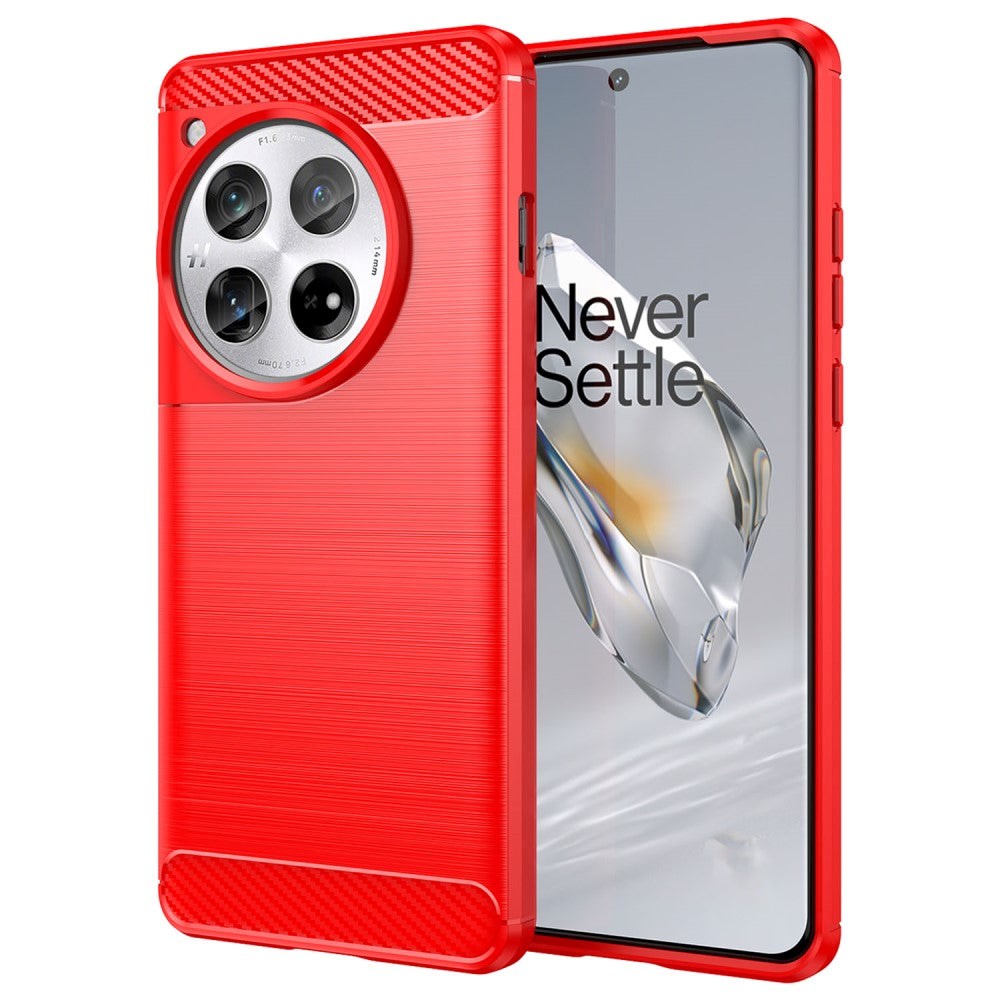 OnePlus 12 Brushed Carbon Case - Red